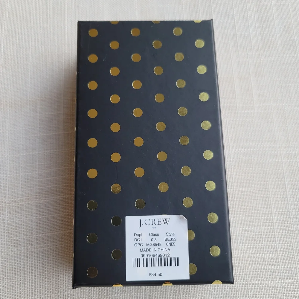 New! J. Crew Gold Pearl Stud Earring Set Gift Box NWT
